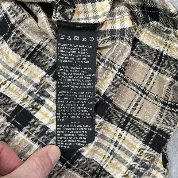 Harley Davidson Men’s XL Brown Plaid Button Up MotorClothes Metal Pocket Tag - Picture 6 of 9